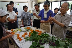 摘み草料理講習の様子